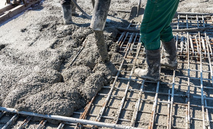 wylewka betonowa, fundamenty na budowie